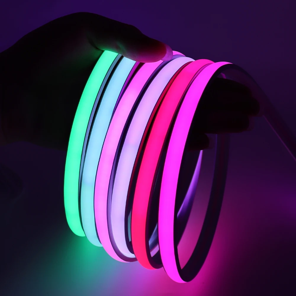 Flexible RGBIC COB LED strip for decorative lighting projects