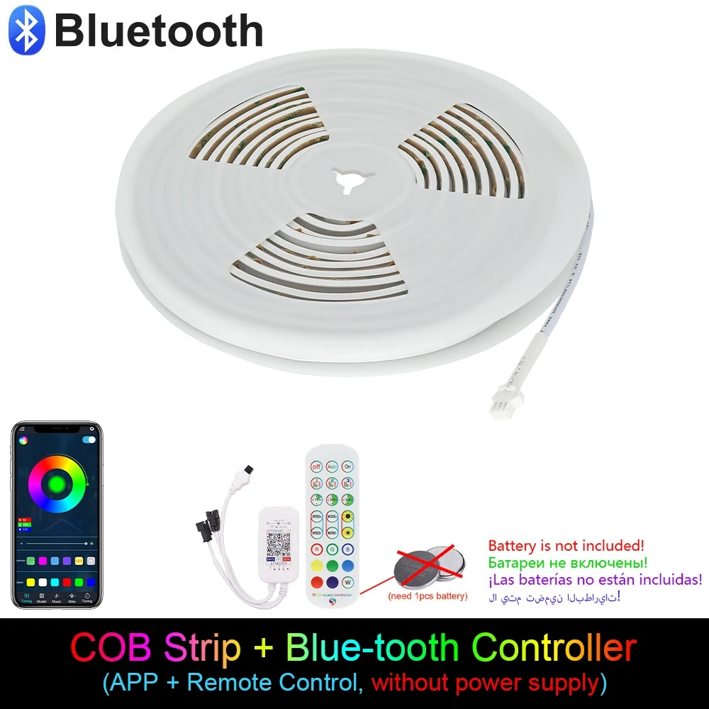 IP68 Waterproof Addressable COB LED Strip 24V 720LEDs/m 3m 5m Dream Color RGBIC FOB Neon LED Light Bar Tape for Decor Lighting