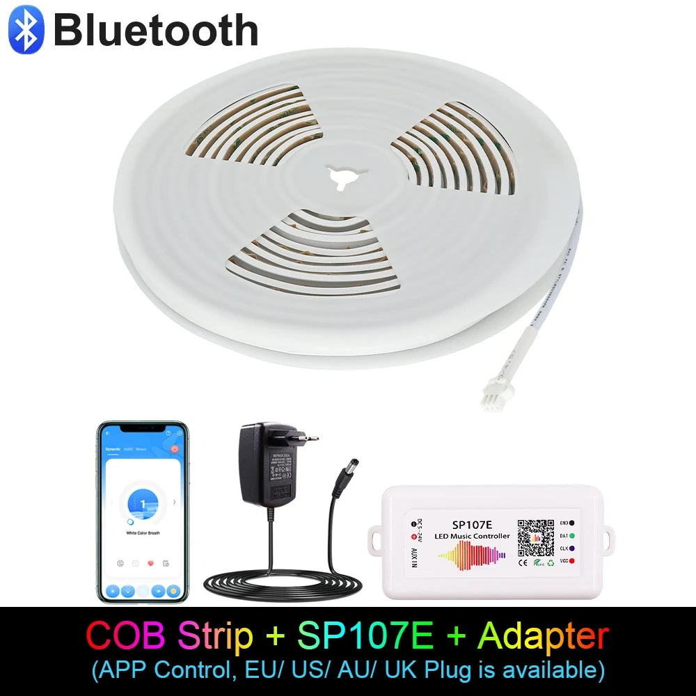 IP68 Waterproof Addressable COB LED Strip 24V 720LEDs/m 3m 5m Dream Color RGBIC FOB Neon LED Light Bar Tape for Decor Lighting