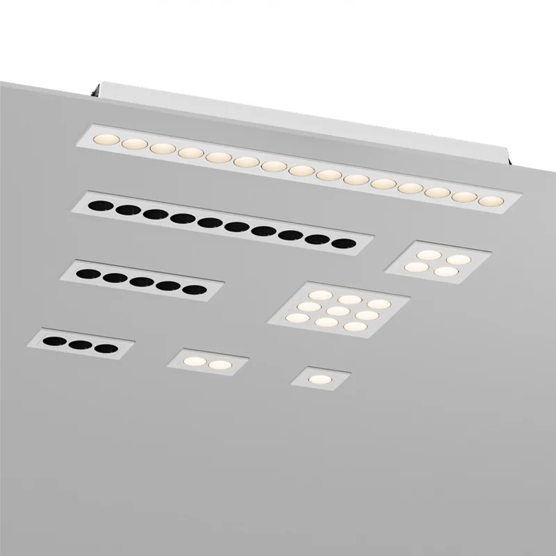 Grille light embedded LED downlight COB line light living room bedroom wall wash light anti-glare strip spotlight 2W4W6W8W10W18W