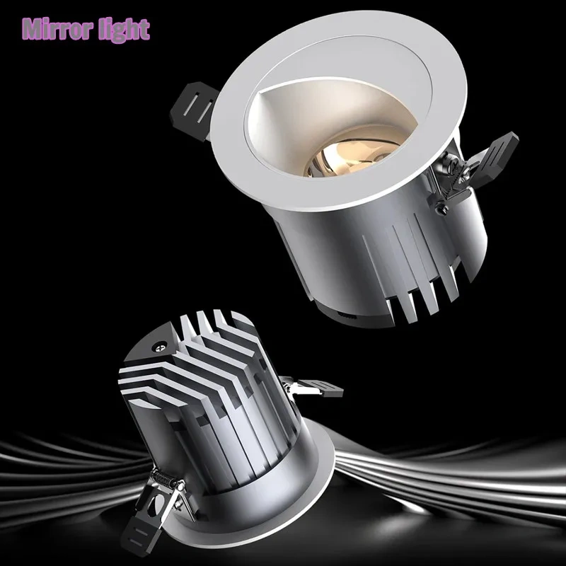 Embedded LED vanity beauty lamp. 75mm hole, anti-glare lamp, suitable for makeup table. Household hotel villa 110V/220V.8W10W12W