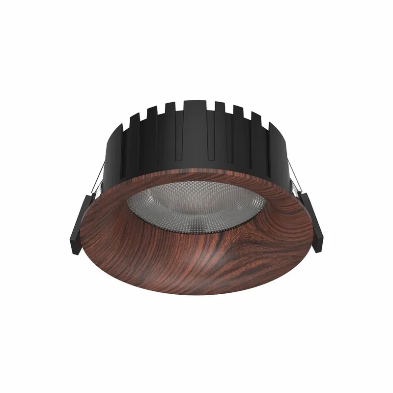 2025 New Anti-glare Tube Light Walnut/Log Modern Minimalist Style Curved living room villa LED spotlights 110V/220V 10W12W15W18W