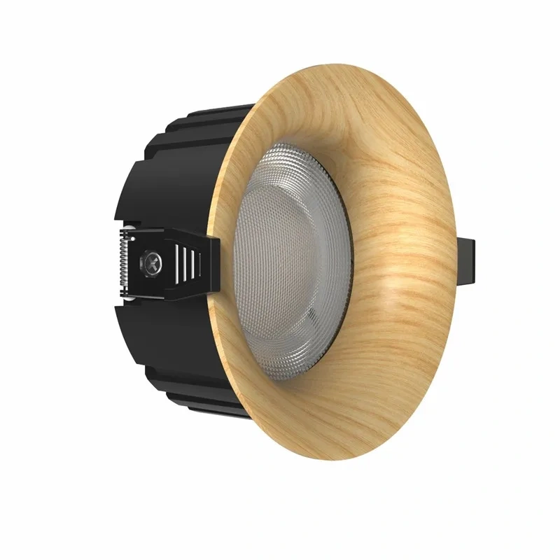 2025 New Anti-glare Tube Light Walnut/Log Modern Minimalist Style Curved living room villa LED spotlights 110V/220V 10W12W15W18W