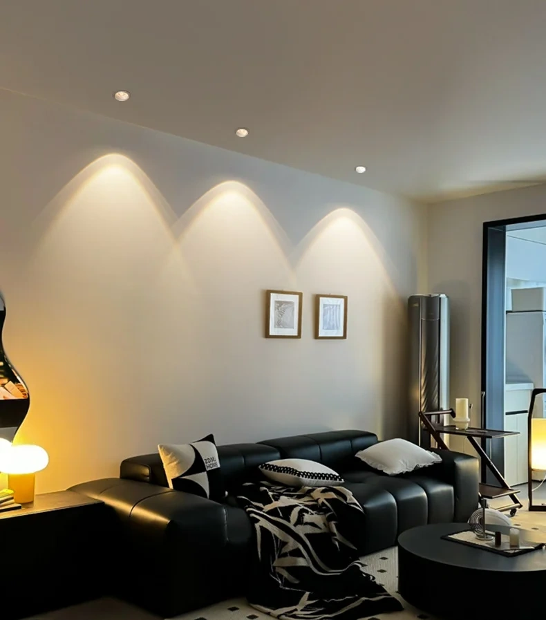 Double eyelid rainbow small hill spotlight anti-glare embedded LED living room and bedroom ultra-thin ceiling lamp 110V/220V