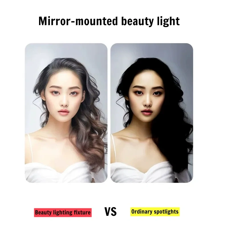 Embedded LED vanity beauty lamp. 75mm hole, anti-glare lamp, suitable for makeup table. Household hotel villa 110V/220V.8W10W12W
