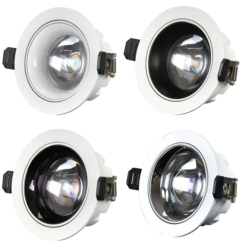 Double eyelid rainbow small hill spotlight anti-glare embedded LED living room and bedroom ultra-thin ceiling lamp 110V/220V