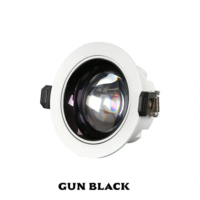 Double eyelid rainbow small hill spotlight anti-glare embedded LED living room and bedroom ultra-thin ceiling lamp 110V/220V