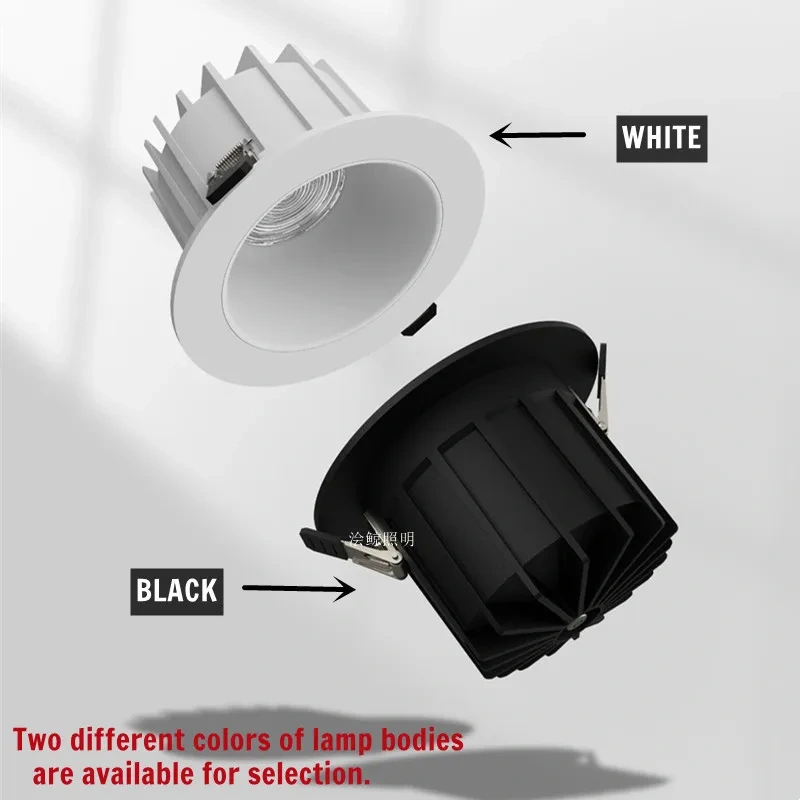 IP65 waterproof, fog-proof, moisture-proof ceiling lamp with anti-glare function for bathrooms. High-quality aluminum material.