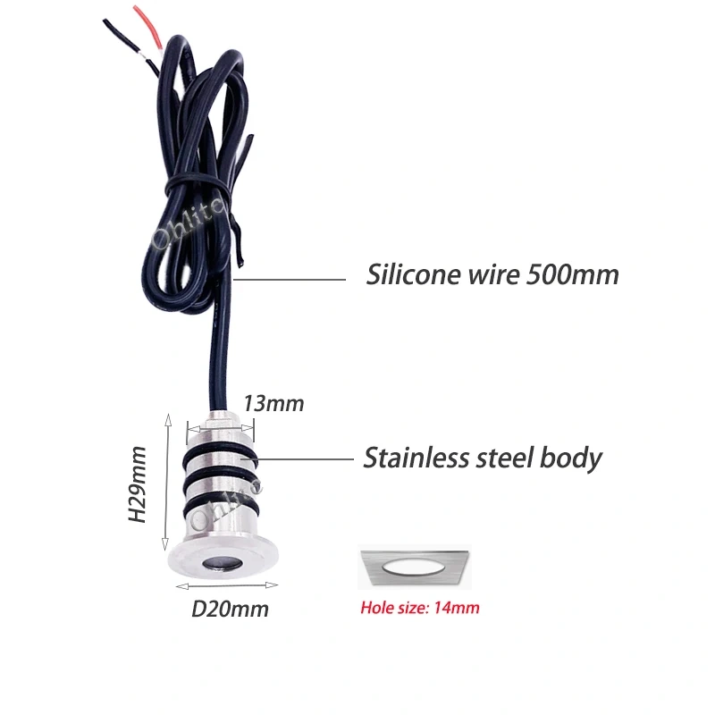 4/6/10PCS Outdoor Waterproof Led Lamp Garden Deck Terrace Floor Light  Recessed Inground Spot Mini 0.5W 12V IP68 Stainless Steel