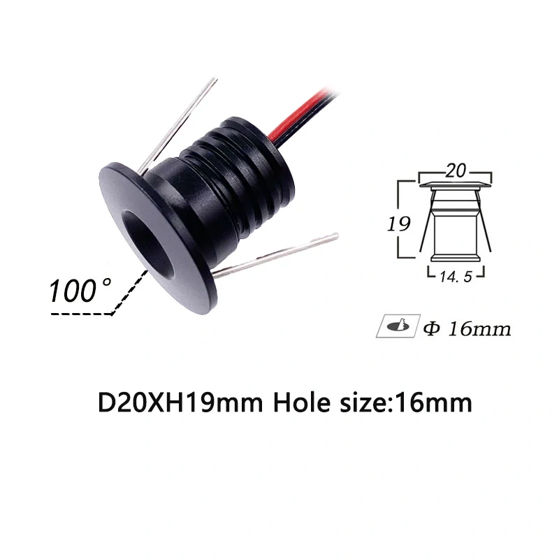 Mini LED Spotlight DC12V 0.5W 1W 2W Small Dimmable Stair Light Kitchen Cabinet Downlight KTV Banquet Ceiling Light Cut D10-D27mm