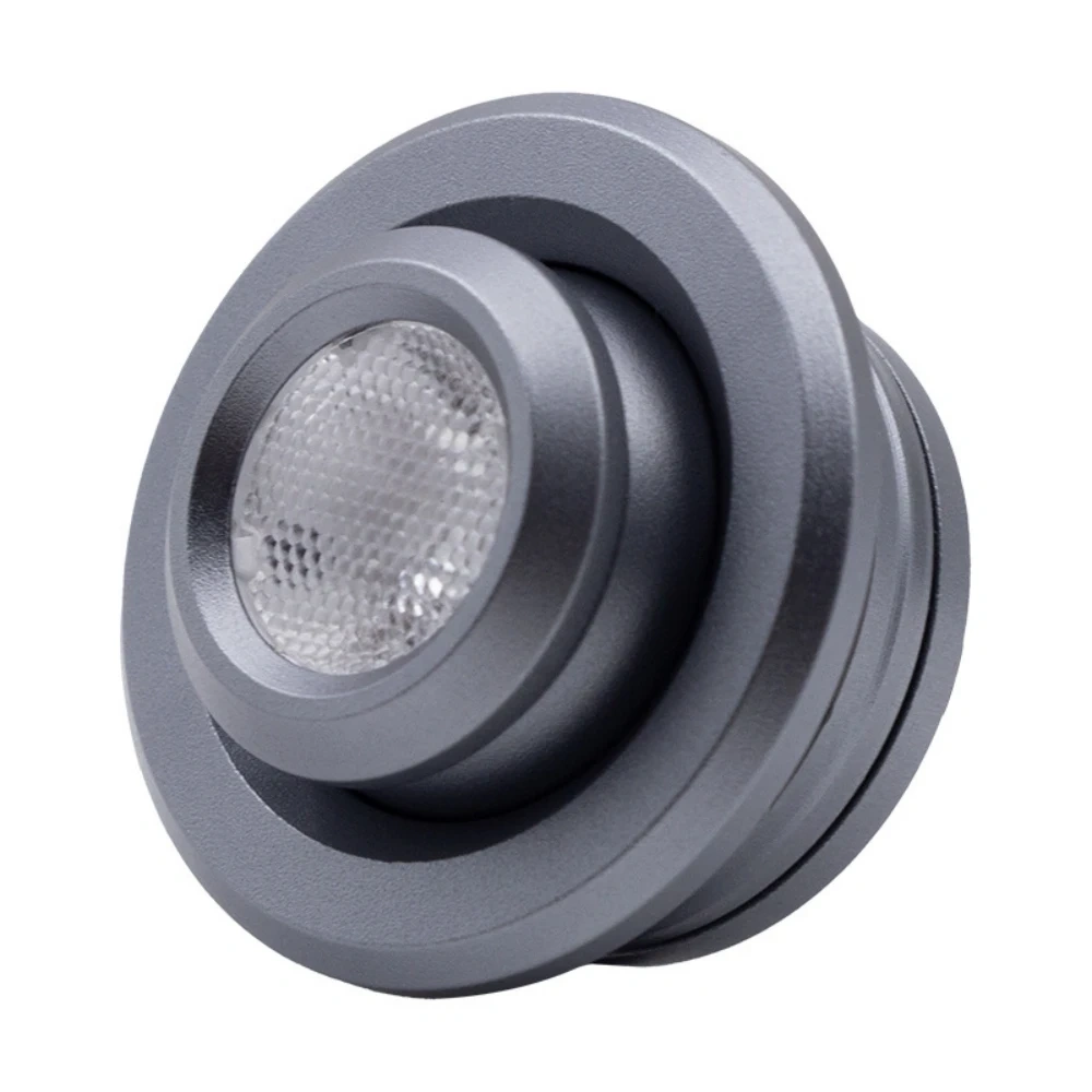 12V 1W LED Cabinet Spotlights with 1M DuPont Interface Wire 40-Degree Rotatable Adjustable Angle Beam Focus Spot Ceiling Light