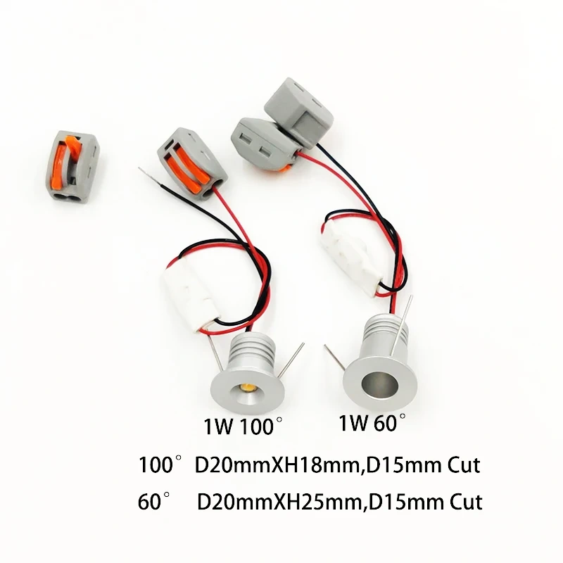 1W 2W 3W 4W Mini lanterns Led Spotlight Downlight Display Cabinet Bar Table  Ceiling Embedded Stair Indoor LED DC 12V-24V