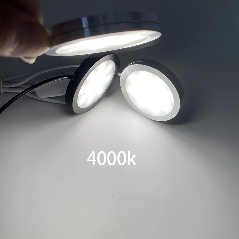 USB LED Mini Spotlight 5V Round Surface Mount Cabinet Display Showcase Small Light Ceiling Light Spotlight Home Use with Switch