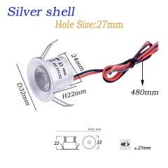 D27mm 2W Silver 30D