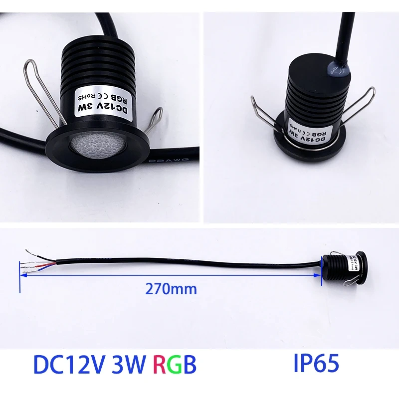 IP65 3W 12V Mini Led Spot RGB RGBW Outdoor Spotlight Shopping Mall Hotel KTV Dimmable Room Decor Sauna Waterproof Recessed Lamp