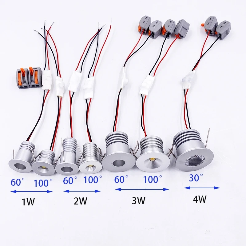 1W 2W 3W 4W Mini lanterns Led Spotlight Downlight Display Cabinet Bar Table  Ceiling Embedded Stair Indoor LED DC 12V-24V