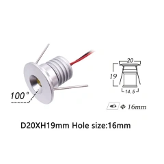 D16mm 1W Silver 100D