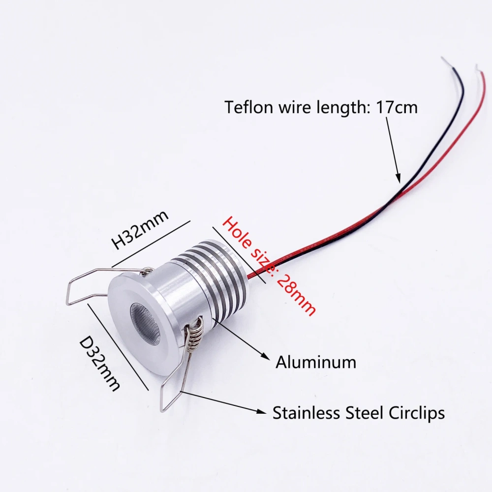 DC12v 24v Recessed Light 2w 3w Mini Led Downlight Dimmable Spotlight Room Decor D28mm Built In Ceiling Bulb Spot Circular Lamp