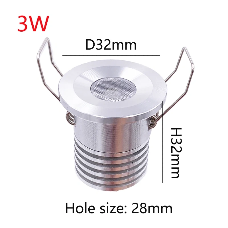 DC12v 24v Recessed Light 2w 3w Mini Led Downlight Dimmable Spotlight Room Decor D28mm Built In Ceiling Bulb Spot Circular Lamp