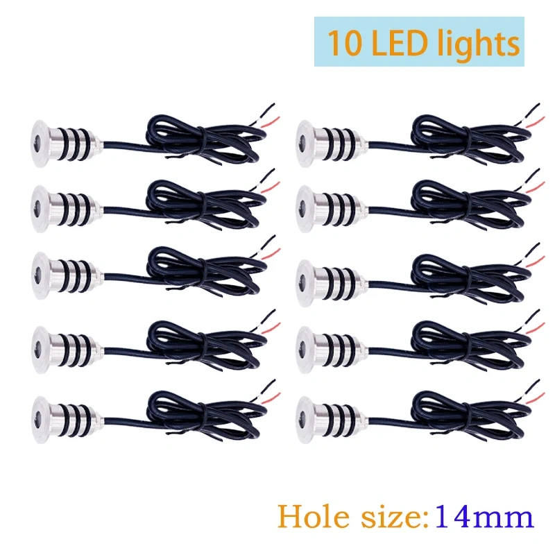 4/6/10PCS Outdoor Waterproof Led Lamp Garden Deck Terrace Floor Light  Recessed Inground Spot Mini 0.5W 12V IP68 Stainless Steel