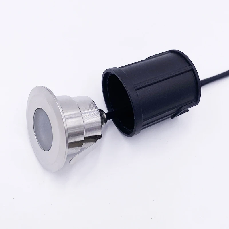 Waterproof Outdoor LED Light, Stainless Steel IP68 Terrace and Garden Ground Light, RGB RGBW, Recessed in Ground Lamp 12V/24V 2W