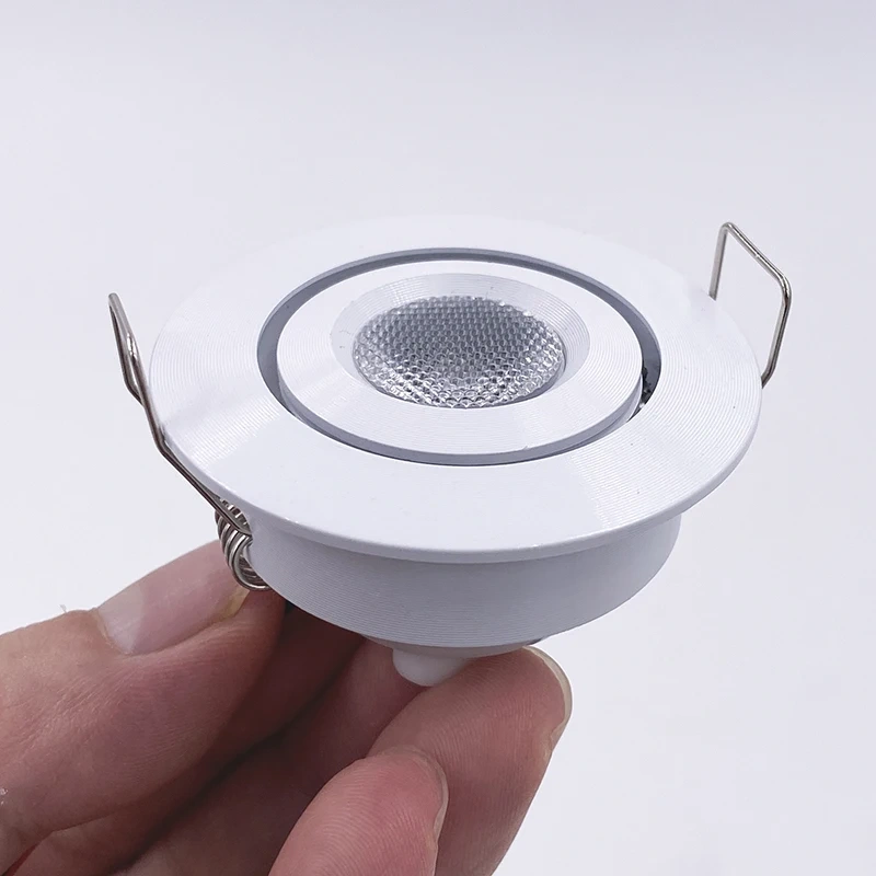 3W Angled Rotatable Adjustable Mini Ceiling Spot Light DC12V 24V AC220V Dimmable Recessed Downlight Indoor LED Display Spotlight