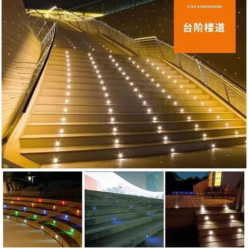 4/6/10PCS Outdoor Waterproof Led Lamp Garden Deck Terrace Floor Light  Recessed Inground Spot Mini 0.5W 12V IP68 Stainless Steel