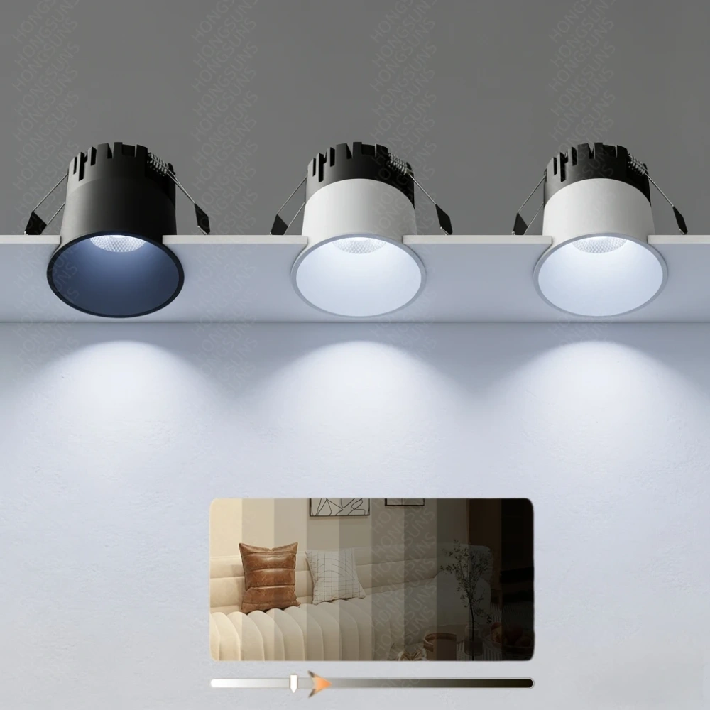 LED Recessed Downlight Tuya Zigbee/ DALI Smart Modern Spotlight Indoor Anti-glare CRI97 Ceiling Light for Living Room Bedroom