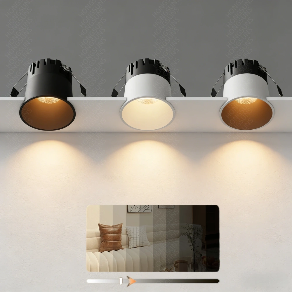 LED Recessed Downlight Tuya Zigbee/ DALI Smart Modern Spotlight Indoor Anti-glare CRI97 Ceiling Light for Living Room Bedroom