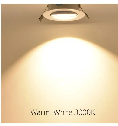 1pcs Spot led  3W 4W 5W 7W Downlight Residential Dimmable Warm Nature Pure White Recessed LED Lamp Light Adjustable AC110V220V