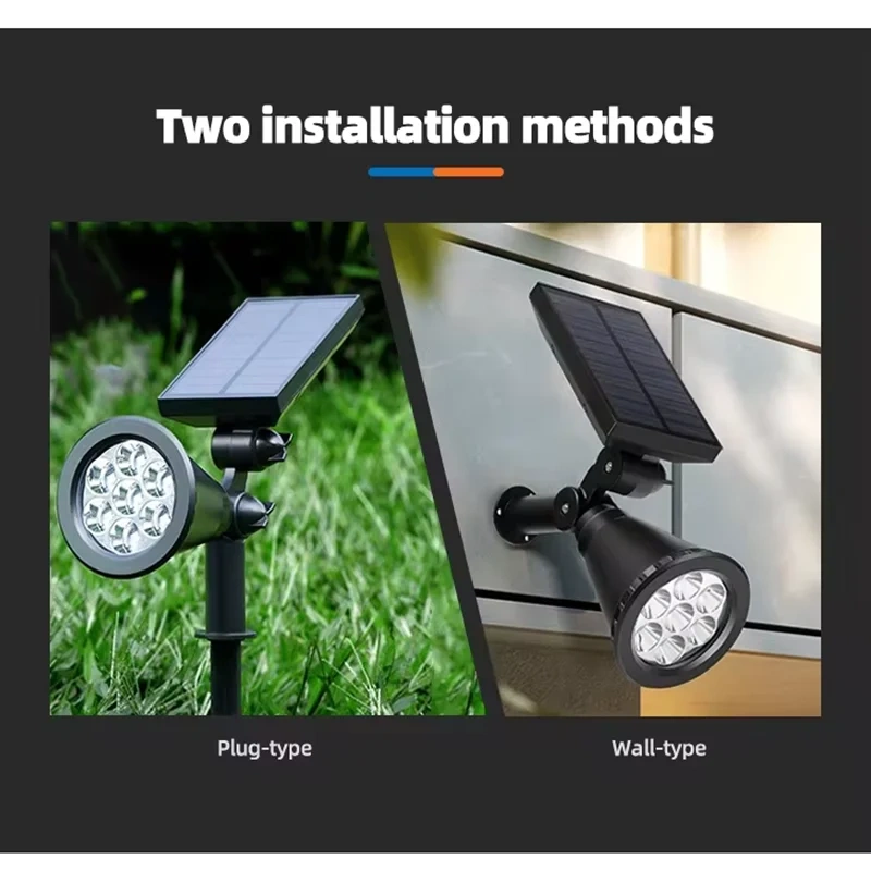 Unique Design 18 Led Rgb Spot Light Waterproof Garden Led Solar Stake Spotlight For Pathway Landscape Lawn Outdoor Decor