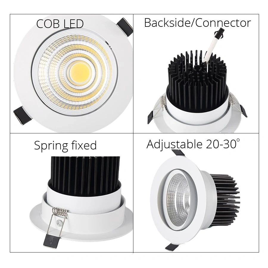 NEW Mini 3W 5W 10W COB LED Downlight Dimmable Recessed Lamp Spot Light best for ceiling home office hotel 110V 220V