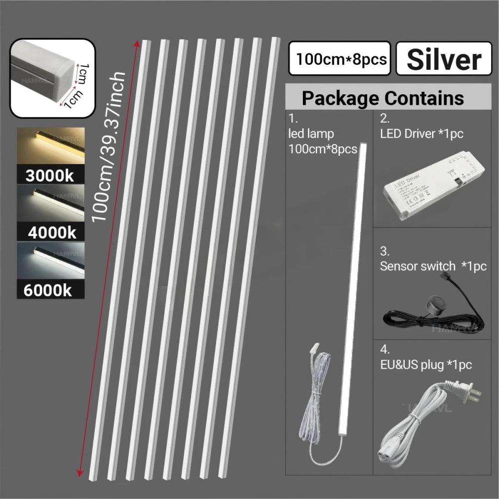 Touching Switch Light for Wood Slat Wall Panels for Wood Slat Wall Panels, Headboards, Stairs, Home Under Cabinet Strip Light