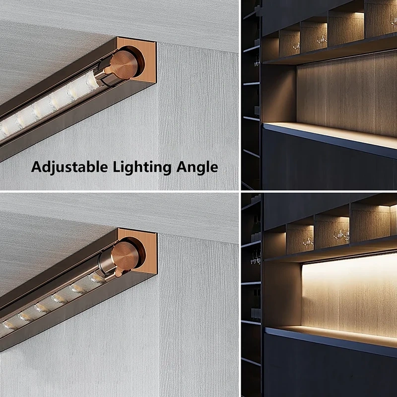 Model 1515 Advanced Light Luxury Custom Rotatable Embedded Inside Led Smart Sensor Wine or Jewelry Display Under Cabinet Light