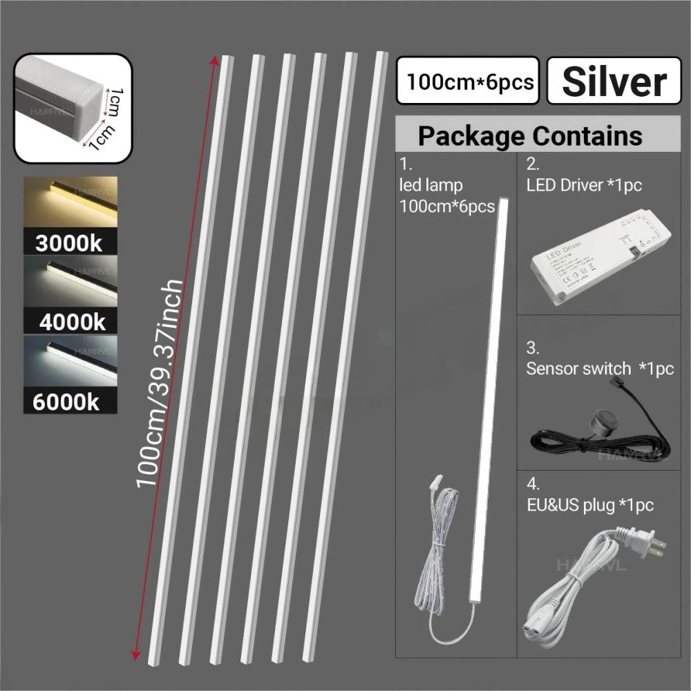 Touching Switch Light for Wood Slat Wall Panels for Wood Slat Wall Panels, Headboards, Stairs, Home Under Cabinet Strip Light