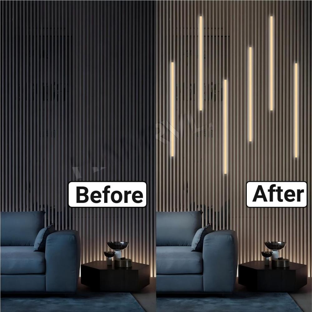 Touching Switch Light for Wood Slat Wall Panels for Wood Slat Wall Panels, Headboards, Stairs, Home Under Cabinet Strip Light
