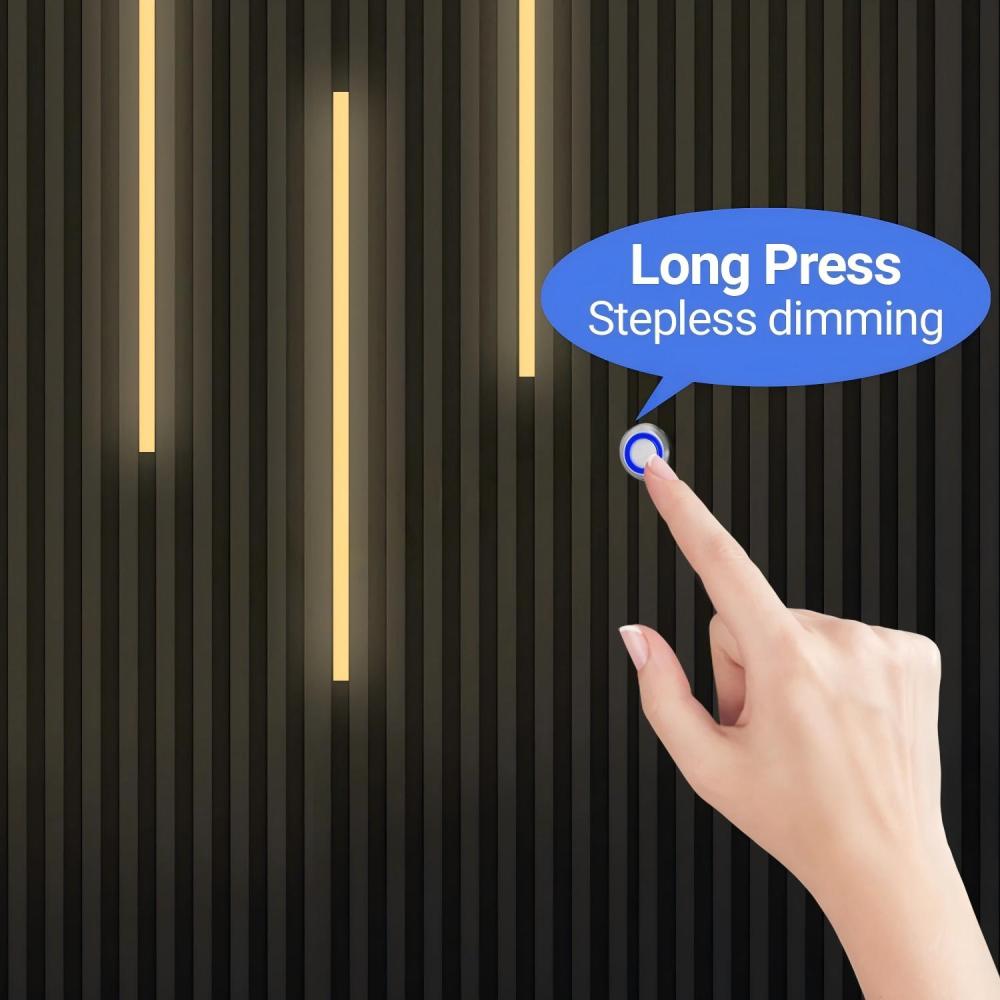 Touching Switch Light for Wood Slat Wall Panels for Wood Slat Wall Panels, Headboards, Stairs, Home Under Cabinet Strip Light