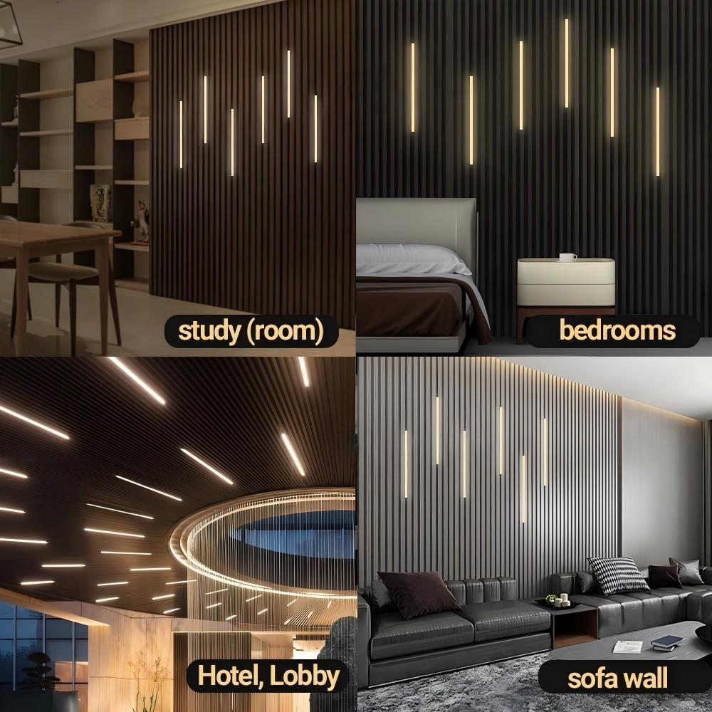 Touching Switch Light for Wood Slat Wall Panels for Wood Slat Wall Panels, Headboards, Stairs, Home Under Cabinet Strip Light
