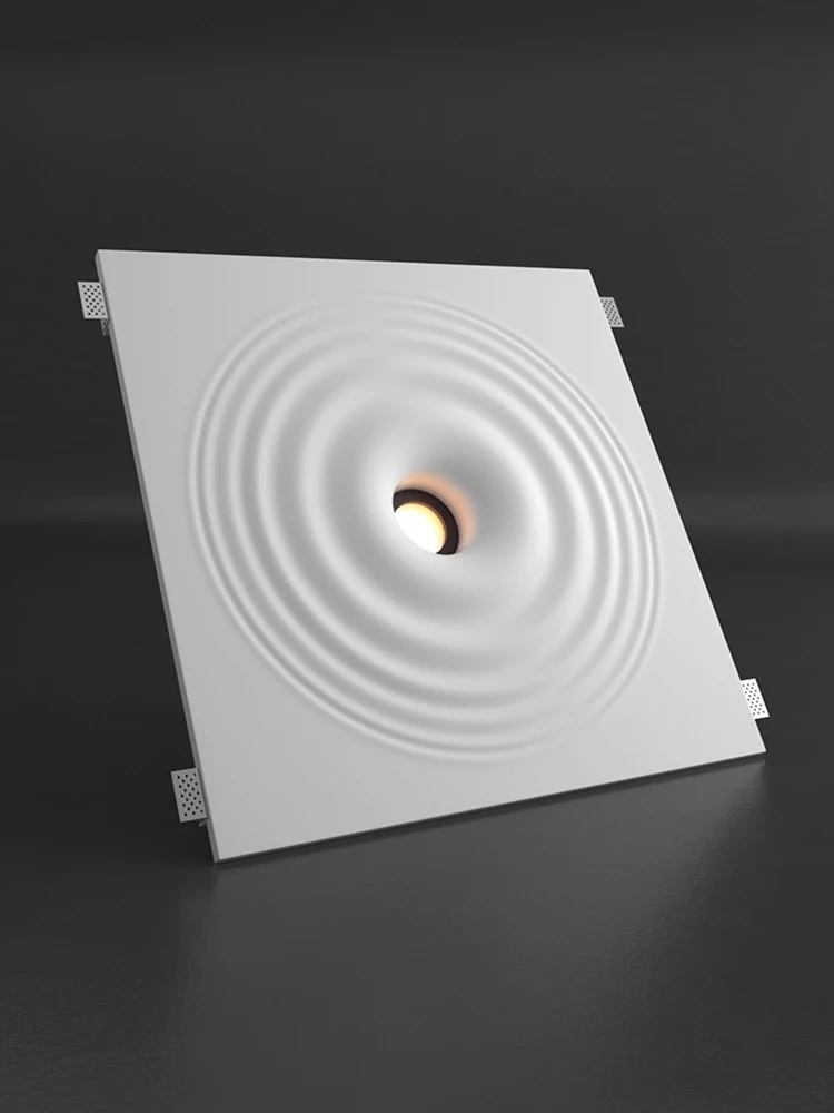 Gypsum Ceiling Lamp Water Ripple Design Living Room Bedroom Balcony Restaurant Cafe Hide Embedded 90-230v GU10 Ceiling Lights