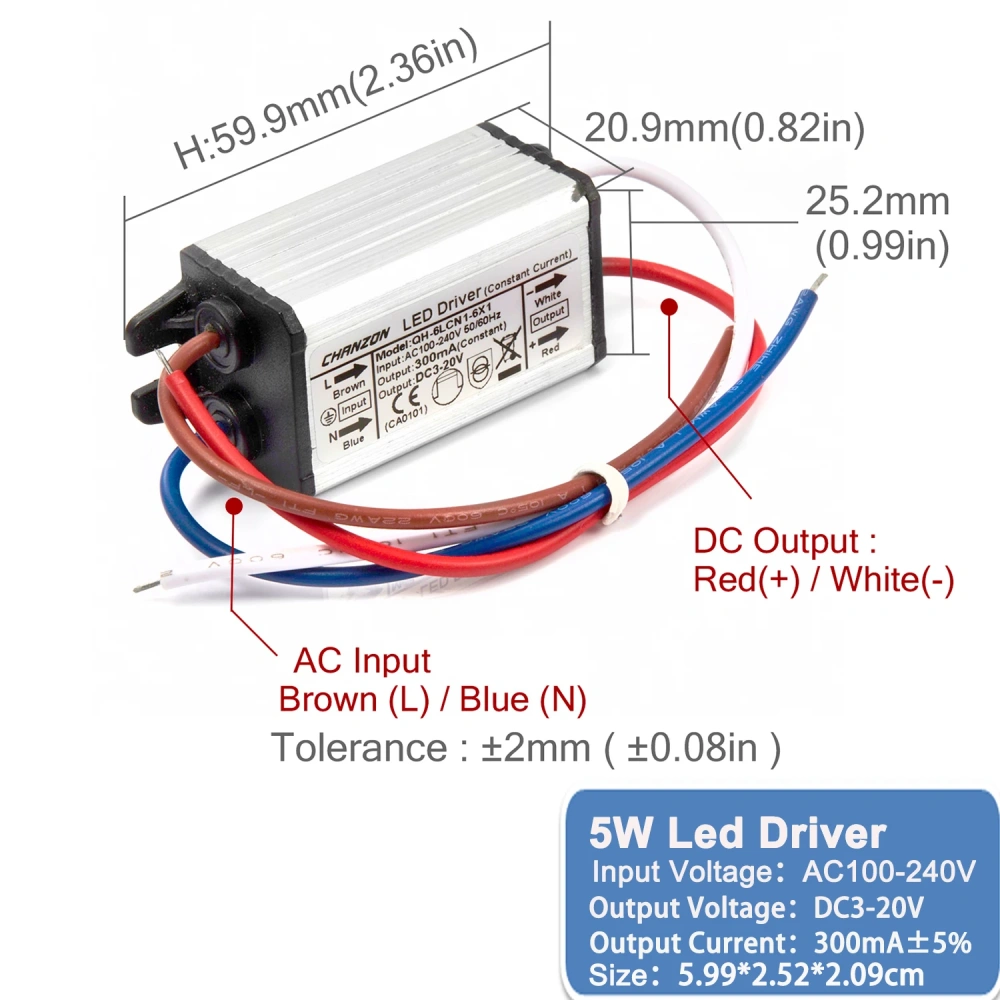 Constant Current Led Light Waterproof Ip67 Driver 10W 20W 36W 50W 100W 300Ma 450Ma 600Ma 900Ma 1500Ma Power Supply