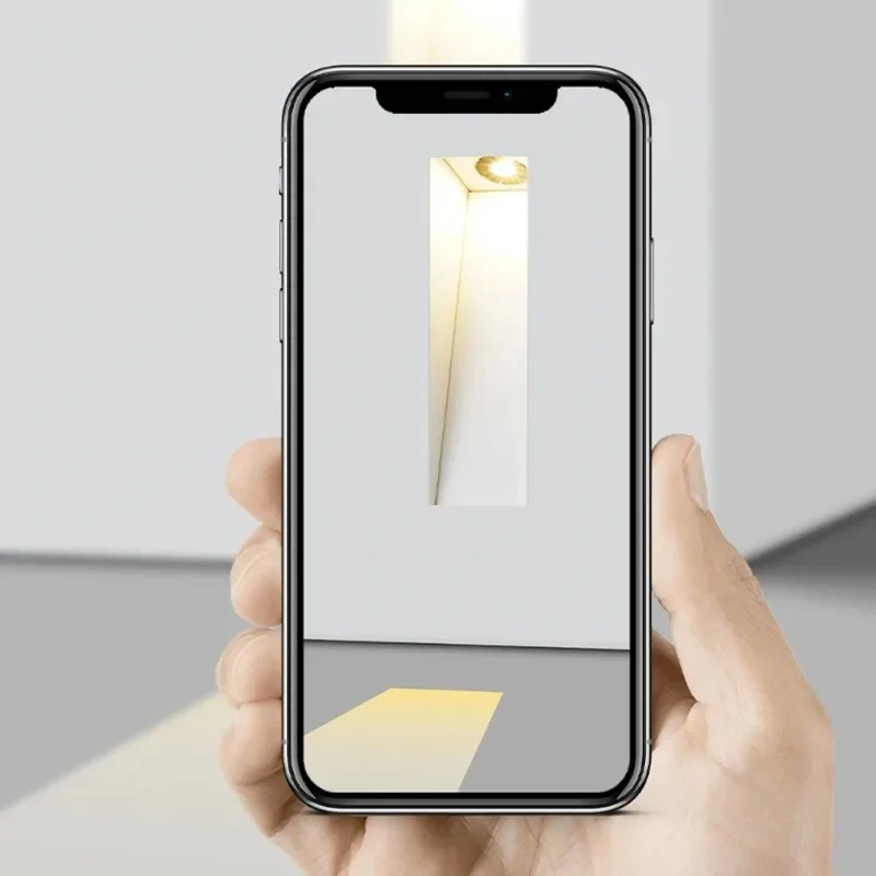 Embedded Frameless LED Step&Stair Wall Lamps 3W Motion Sensor Indoor Bedroom Ladder Foyer Corner Intelligent Night Light