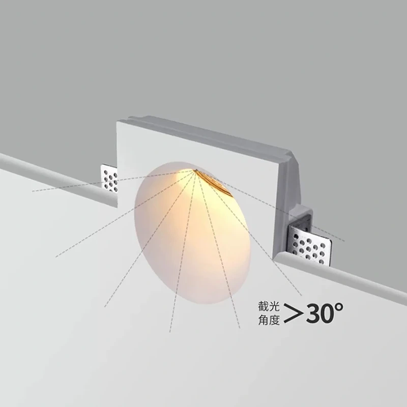 Gypsum Light Modern Round Square Embedded LED Wall Lamp Shopping Malls Hotels Bar Attic Staircase Footlight Gypsum Wall Lighting