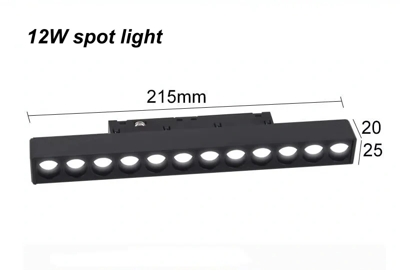 Embedded Magnetic Track Light, LED Recessed Rail Lamp System, Safe DC48V Modern Magnet Ceiling Spotlight for Living Room Bedroom