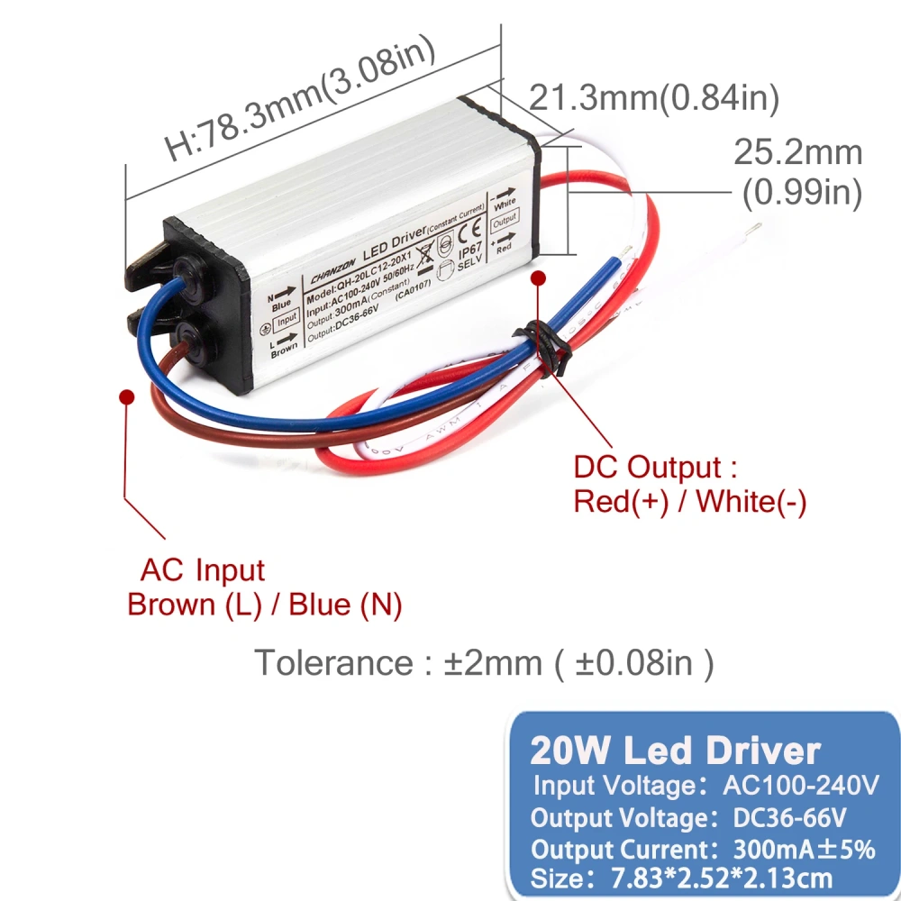 Constant Current Led Light Waterproof Ip67 Driver 10W 20W 36W 50W 100W 300Ma 450Ma 600Ma 900Ma 1500Ma Power Supply