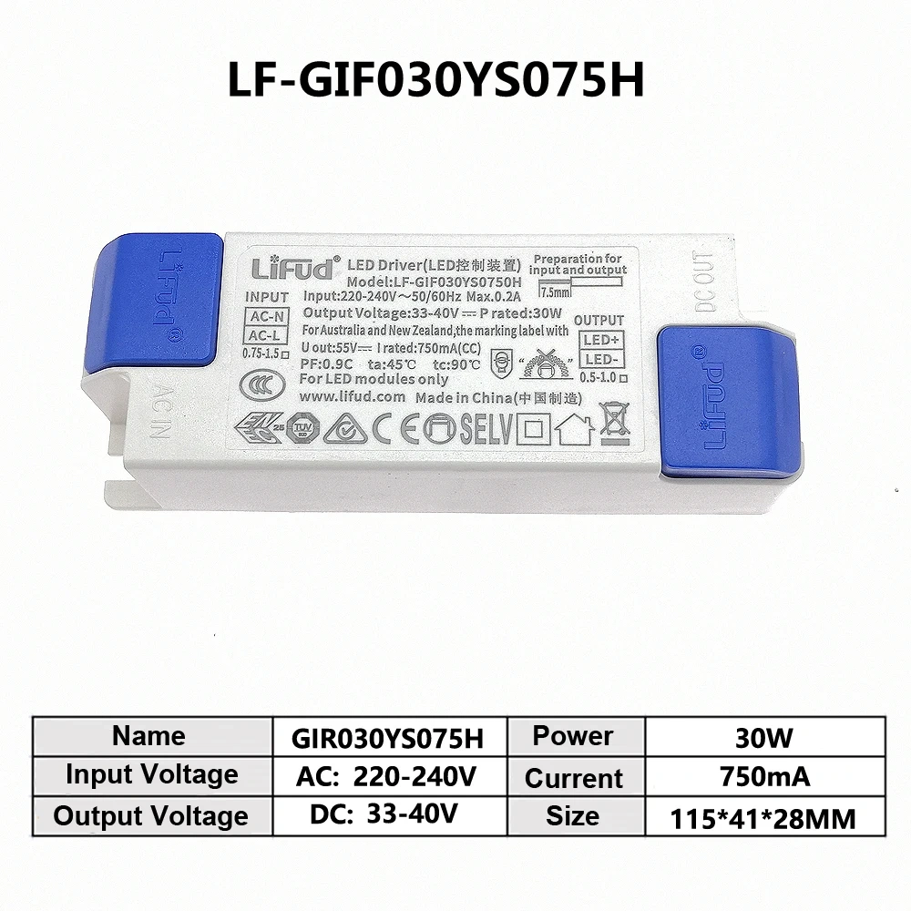 LiFud LED driver LF-GIRxxxYM LF-GIRxxxYS series LED transformer Input 220V-240V output 500mA 600mA 900mA 1200mA 1300mA 1500mA