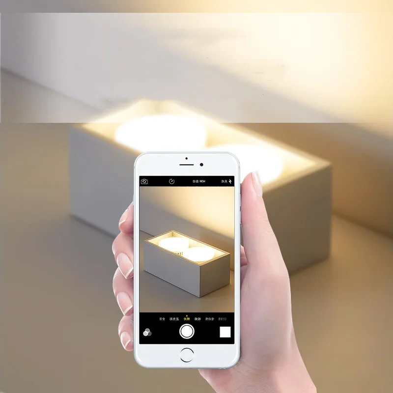 Surface Mount Not Dimmable Square LED Downlight with Replaceable Gx53 LED Lamp  9W 12W LED Spot Light for Living room Bedroom