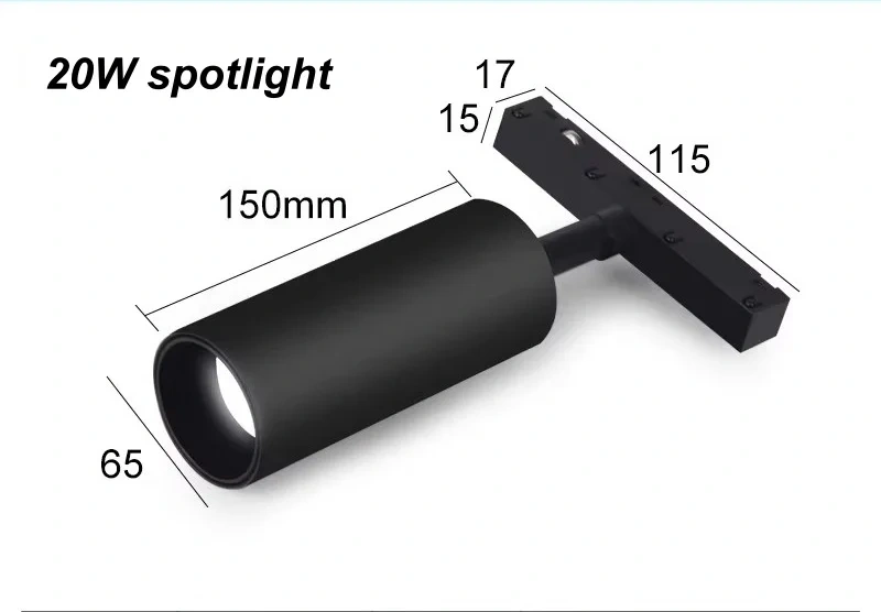 Embedded Magnetic Track Light, LED Recessed Rail Lamp System, Safe DC48V Modern Magnet Ceiling Spotlight for Living Room Bedroom