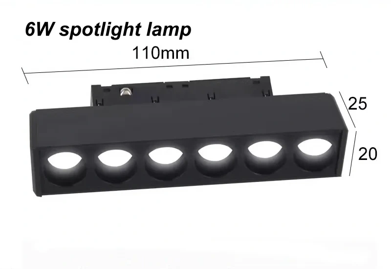 Embedded Magnetic Track Light, LED Recessed Rail Lamp System, Safe DC48V Modern Magnet Ceiling Spotlight for Living Room Bedroom