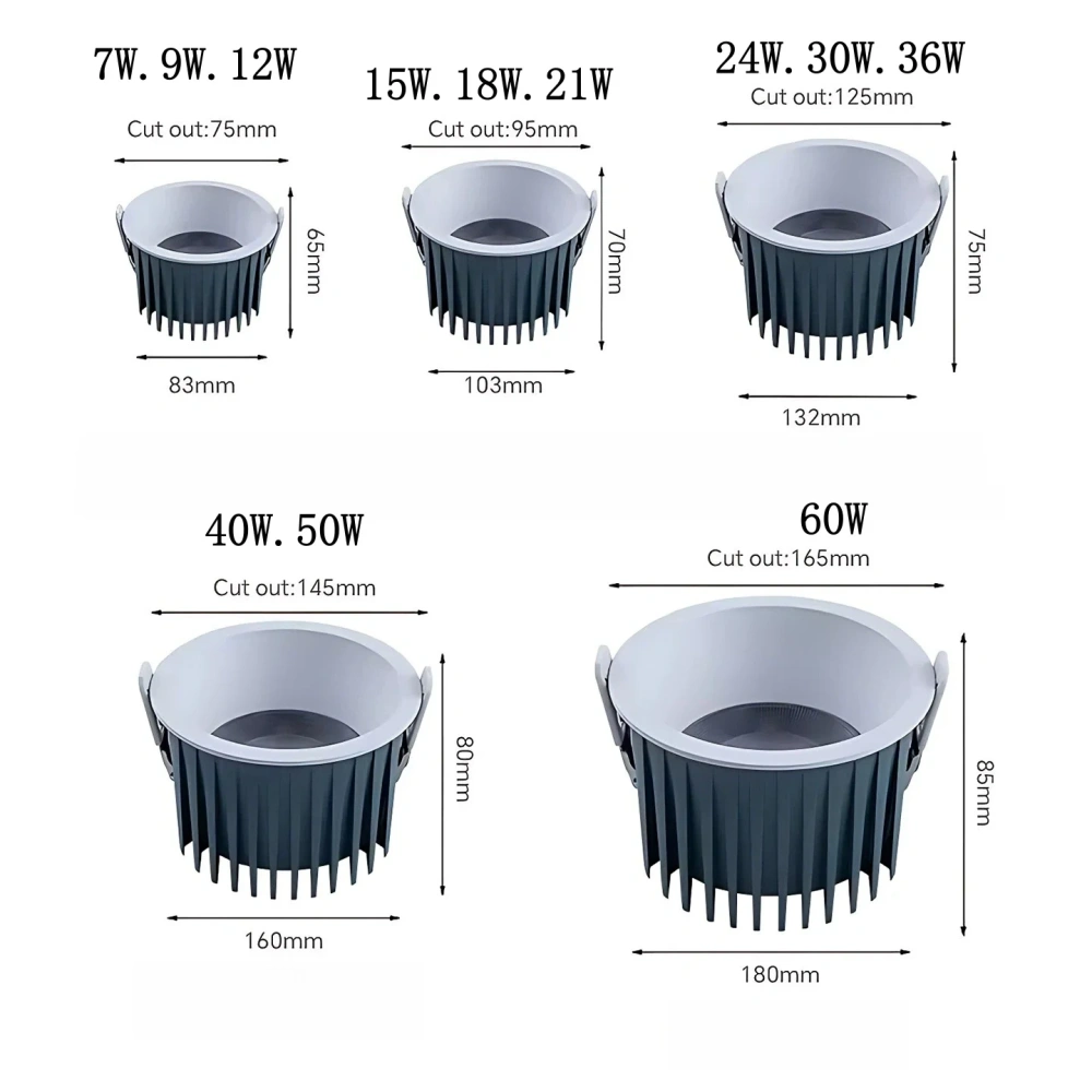 Recessed LED COB Downlight Waterproof IP65 Ceiling Light Modern Kitchen Bathroom Ceiling Lamps Spotlight Home Lighting Decor