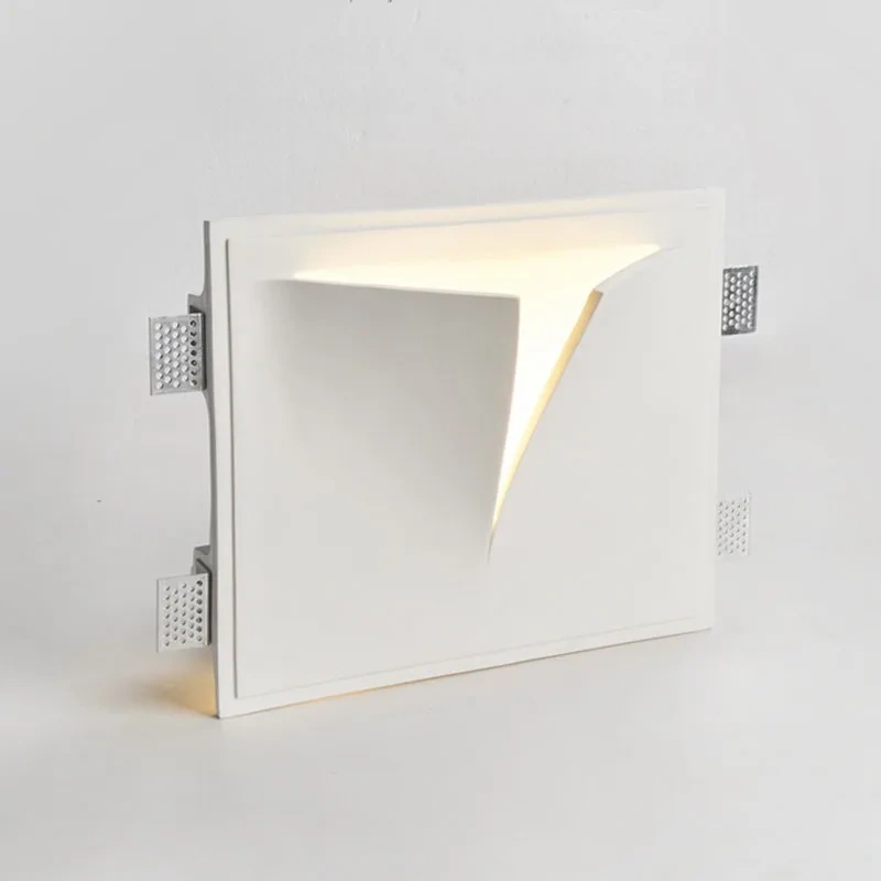 New Fashion Embedded Gypsum Wall Lamp Creative Living Room Hotel Hallway Aisle LED Wall Lights Indoor Art Decor Sconce Lighting